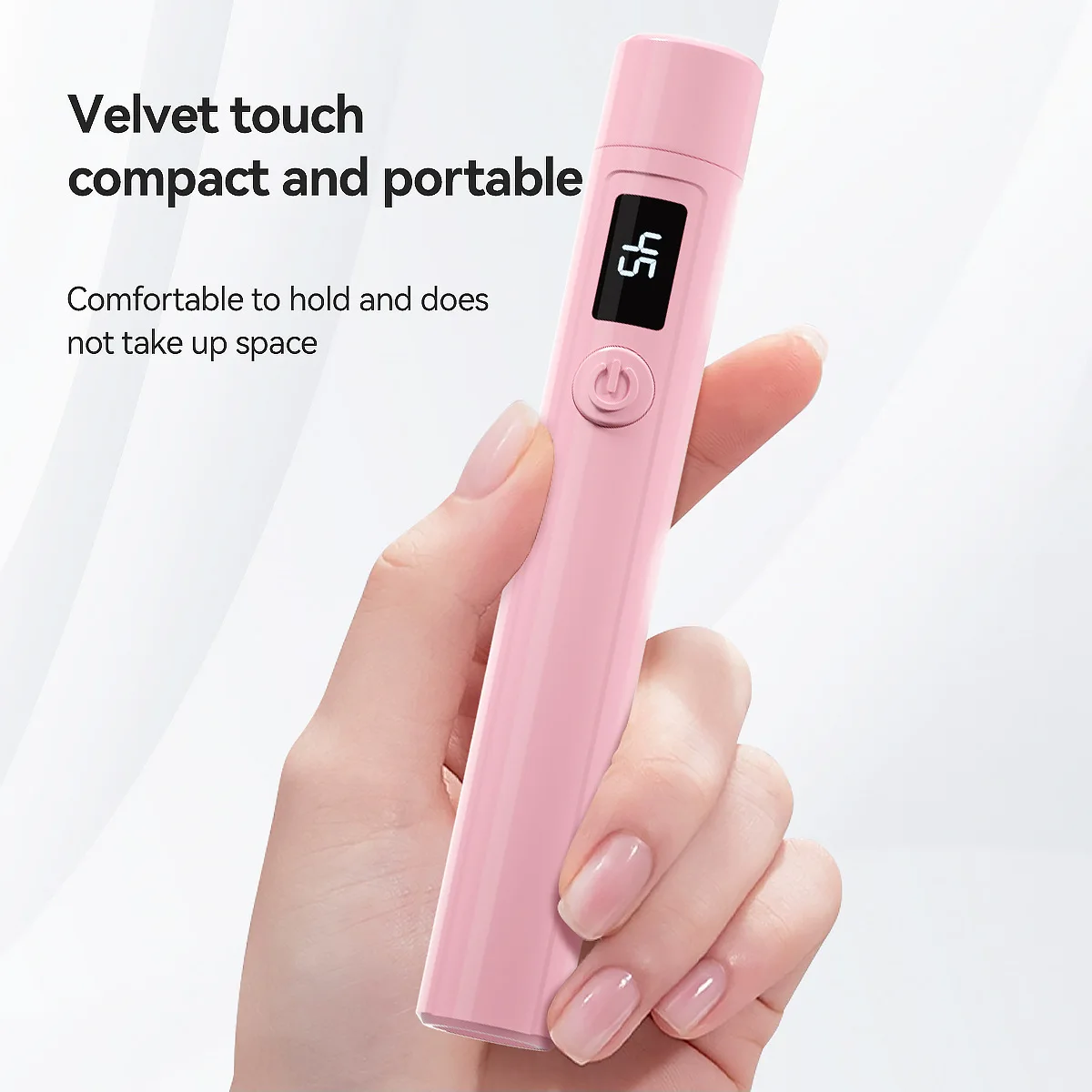 Nail Dryer Lamp Handheld Screen Display UV Mini- Lamp Pink Portable Gel LED Rechargeable Nail Lamp Nail Supplier Factory Sale