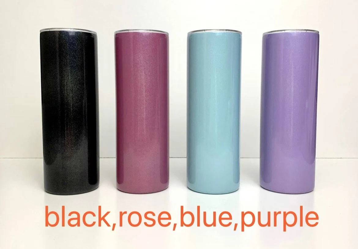 Fiona Chen US Warehouse Stocked: 20oz Glitter Sublimation Straight Tumbler Stainless Steel Tumbler