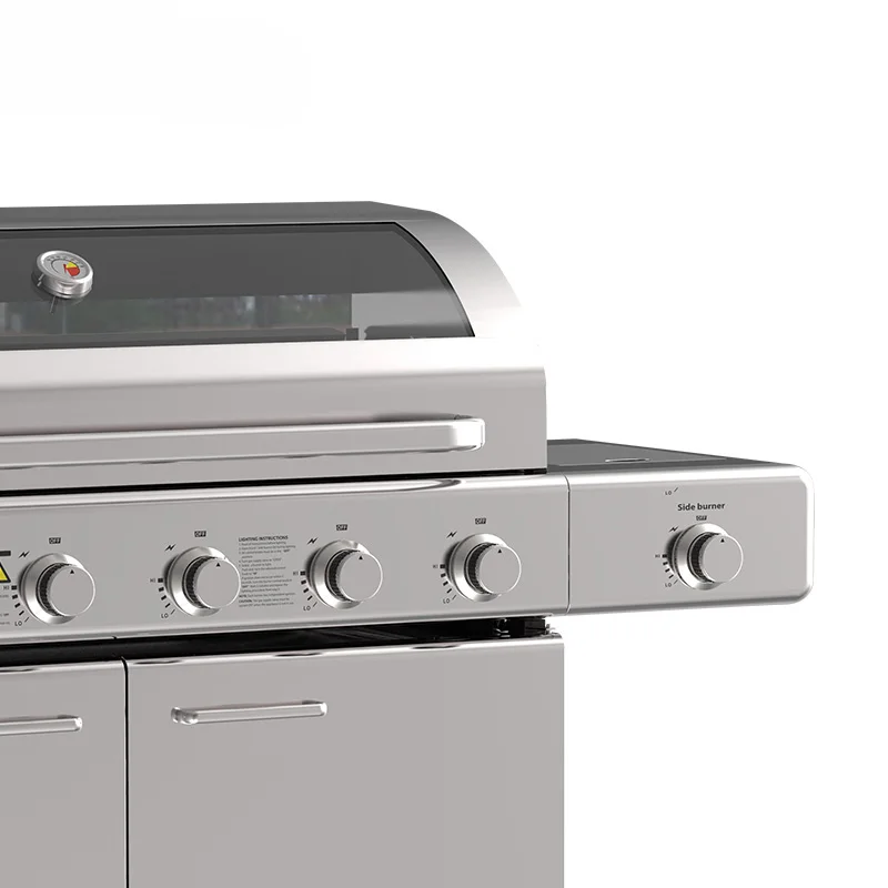 Restaurants Hotel Professional Barbecue Gas Grill 6 Burners Cart Cooking Camping Outdoor BBQ Grill