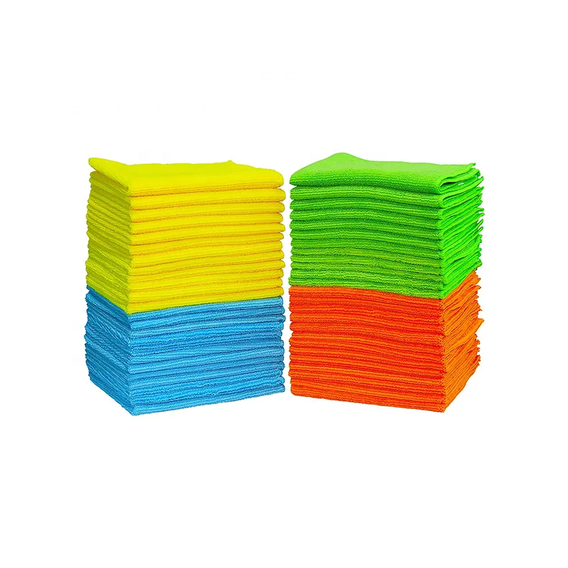 40x40 Wholesale Colorful Car Detailing 100% Microfiber Micro Fiber Cleaning Cloth Microfiber Towels