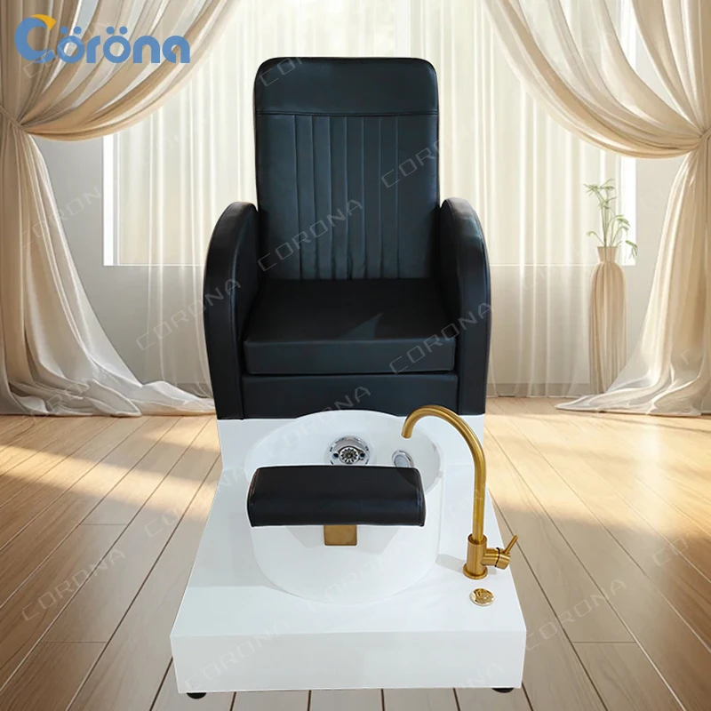 Beauty Salon Furniture Modern Foot Bath Spa Pedicure Chair Station No Plumbing