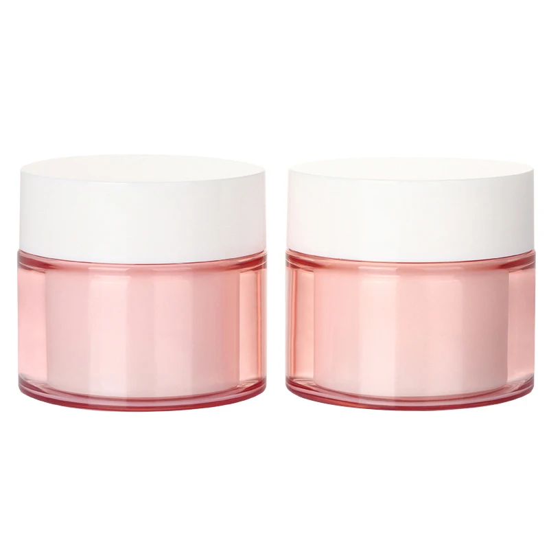 Mini 1.7oz 50g sweet pink transparent cream cosmetic containers  jars with lids for body butter plastic storage container jar
