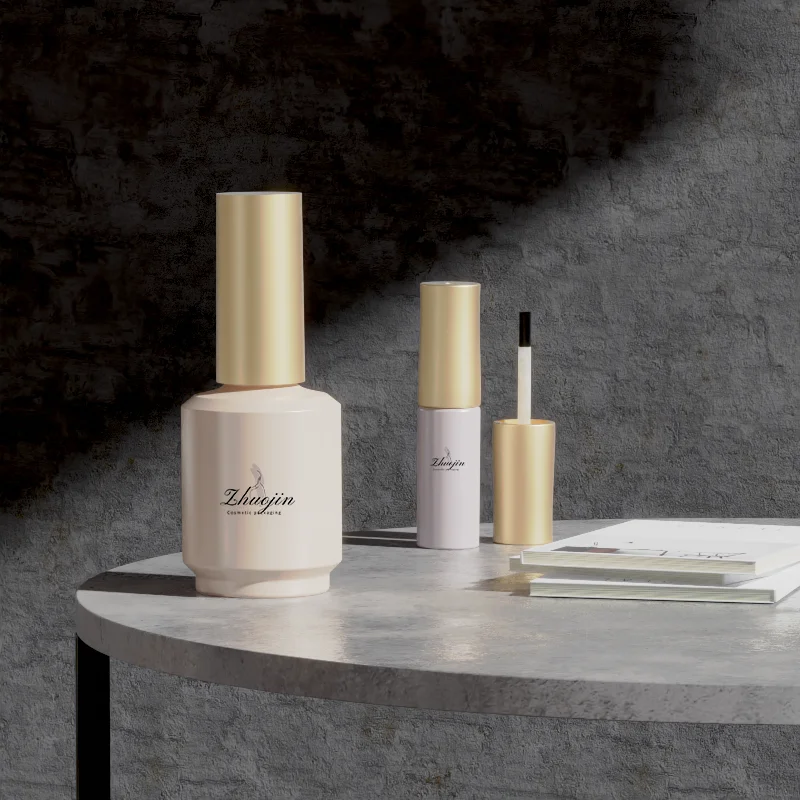 5ml small empty nail polish brush bottle 15ml wholesale custom color plastic glue bottles for nail gel