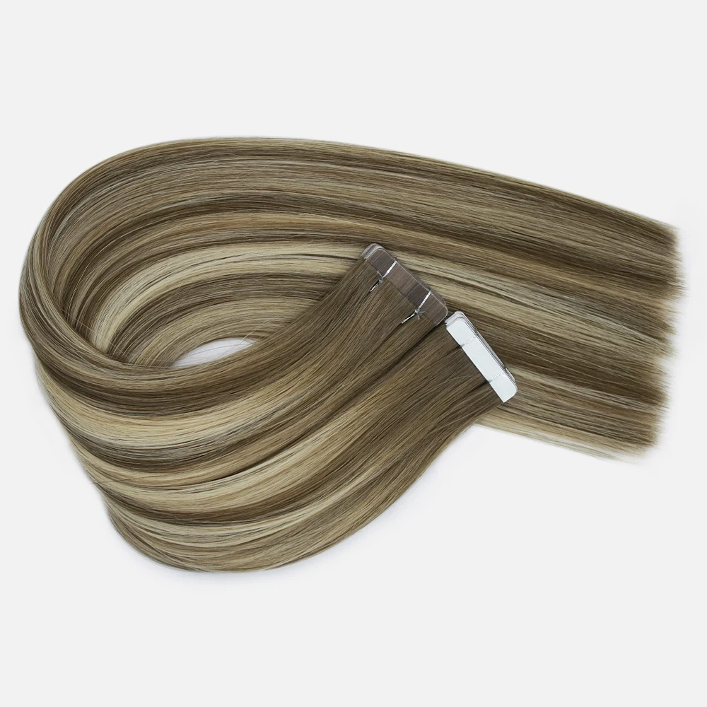 virgin hair Slavic Hair Double Drawn Invisible Slim Skin Pu Seamless Russian Tape In Human Hair Extension