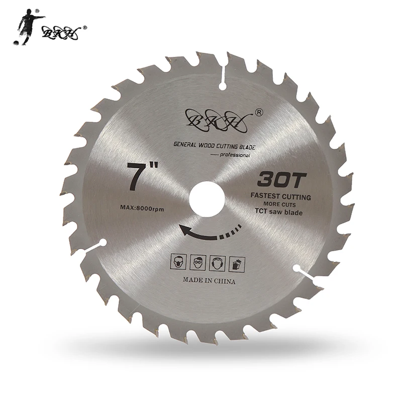 BKH 7 inch 30 T  OEM Circular TCT Saw Blade for cutting  wood plastic aluminum