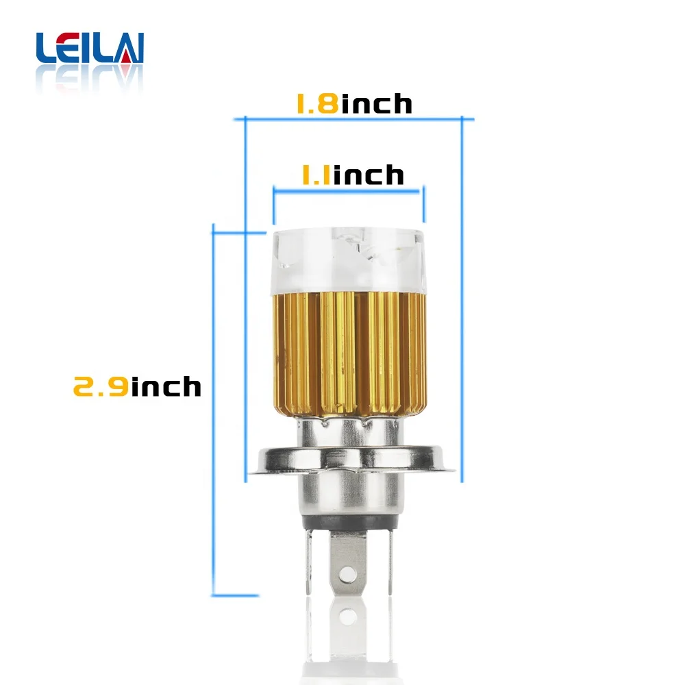 12W Motorcycle LED Headlight Bulbs 2000LM Light Motorcycle Bulb H4 Led Headlight