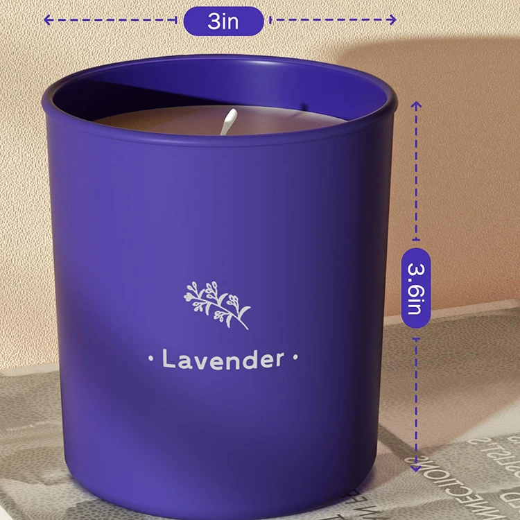Lavender Candles for Home Scented Purple Jar Soy Candles Long Lasting Burn Scented Candle for Festival