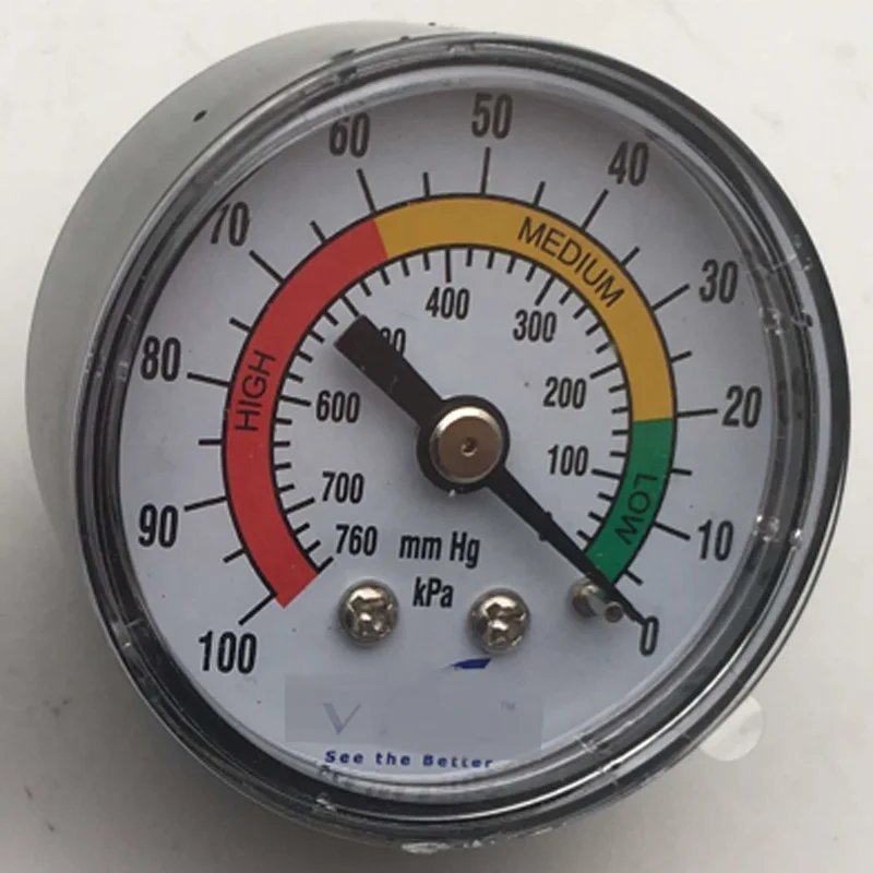 SKA-CQ023  Y40 760mmHg -0 Back Mounting Medical Vacuum Pressure Gauge