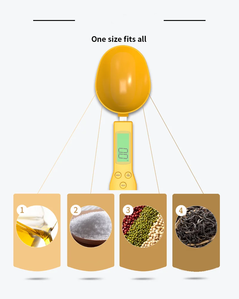High Quality Food Spoon Scale Electronics Digital Spoon Scale 300g 500g Kitchen Food Spoon Scale