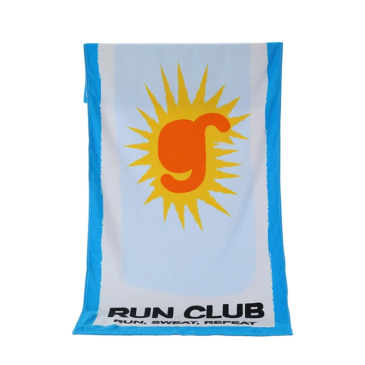 High Quality Free Design Customized 100% Cotton Hotel Luxury Sublimated Printed Beach Towel With Logo