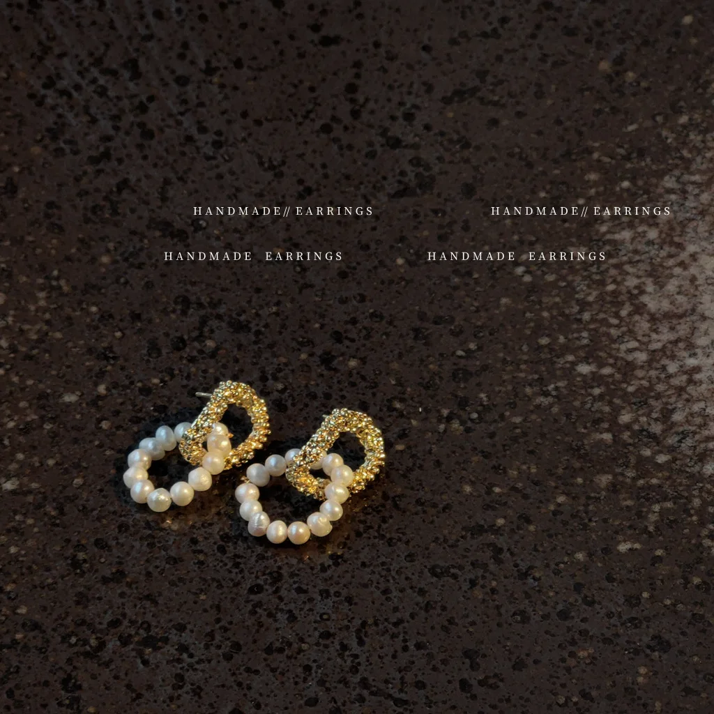 925 Freshwater Pearl Jewelry 14k Gold Plated Pearls Stud Earrings Dangle Long Drop Baroque Bride Earrings For Ladies