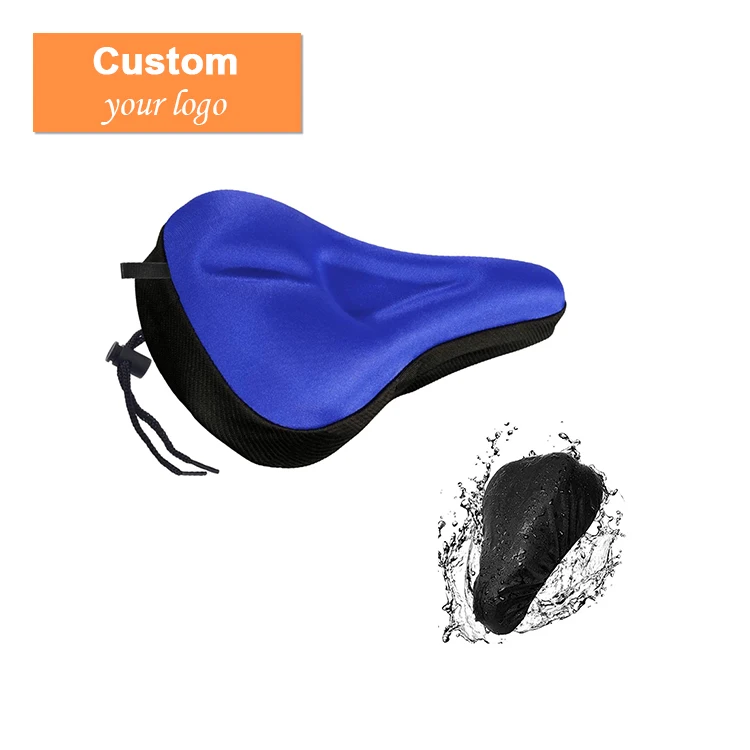 
Custom Gel 3D Padded Memory Foam Soft Cushion Neopren Lycra Bike Cycle Bicycle Saddle Seat Cover for Bikes 