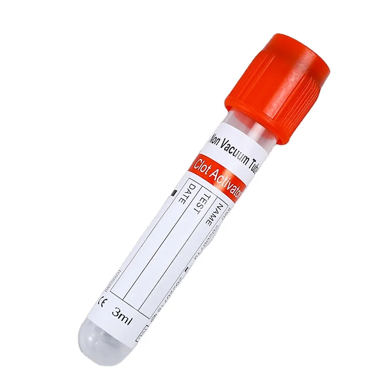 Factory Price Disposable Vacuum Tubes Clinical Plain 3ml Blood Collection Tube