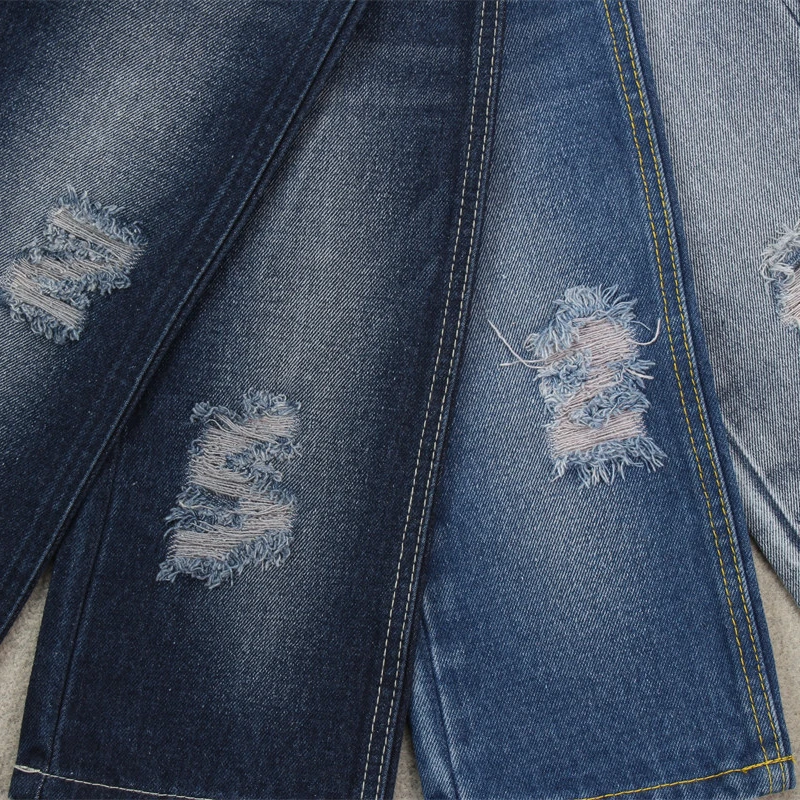 13.5 oz 100% Cotton Denim Fabric No Stretch Blue Recycled Cotton From China Guangdong Manufacturer