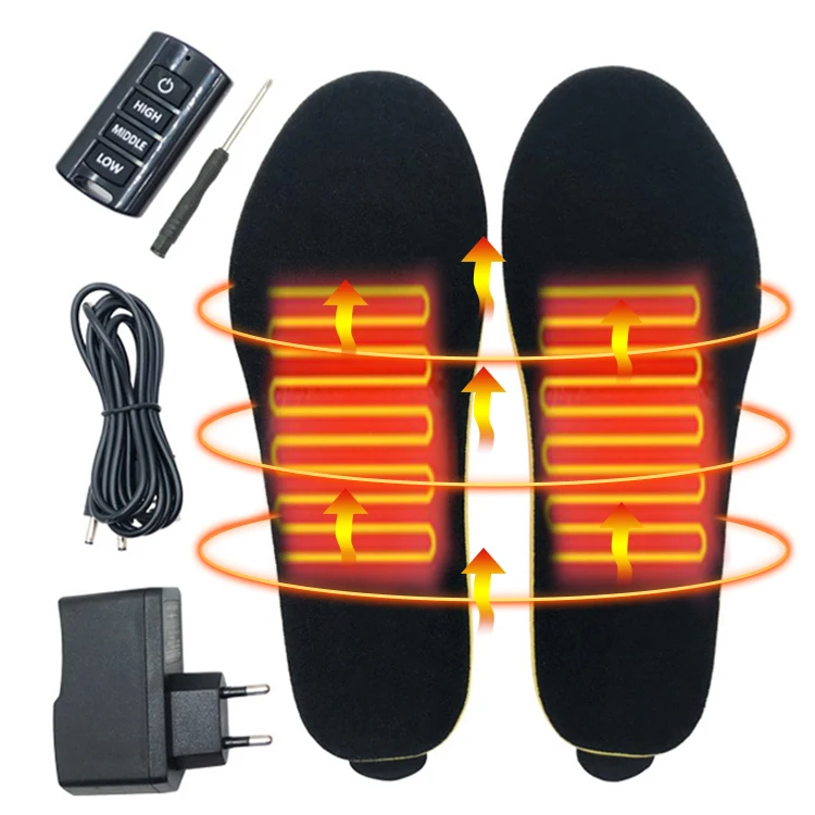 Heated Insoles Winter Shoe Inserts Chargeable Electrically Heated Shoes Boot Keep Warm Unisex Men Women Winter Heated Insoles
