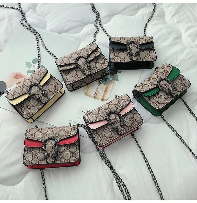 Little Girls Crossbody Bag Toddler Purse Bag Leather Chain Wallet for Kids Girls Handbag