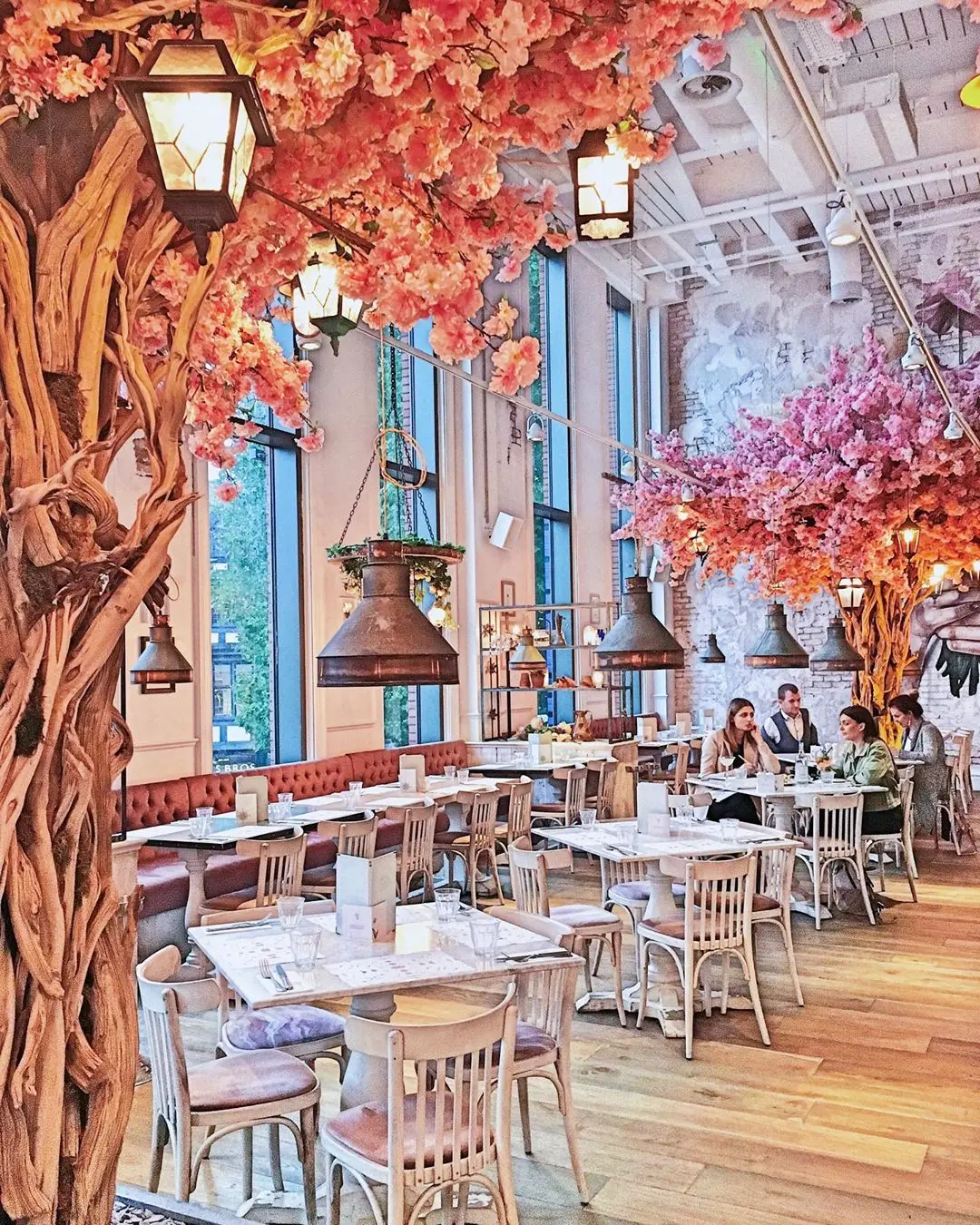 tall 8ft artificial decoration restaurant fake cherry blossom sakura trees for wedding