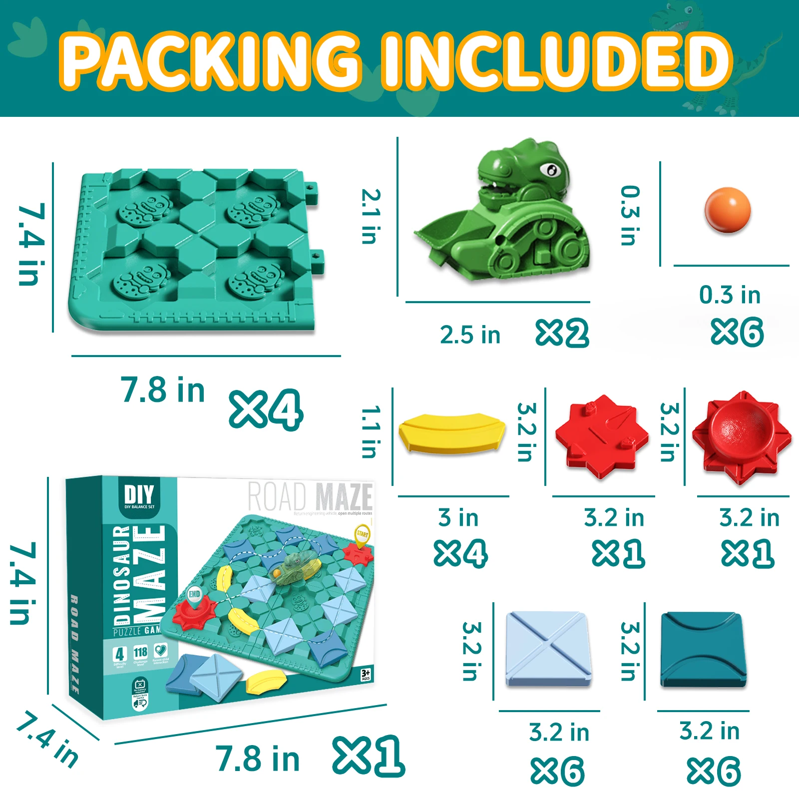 Kids Toys STEM Board Games - Logic Road Builder Brain Teasers Puzzles for 4 5 6 7 Year Old Boys Girls