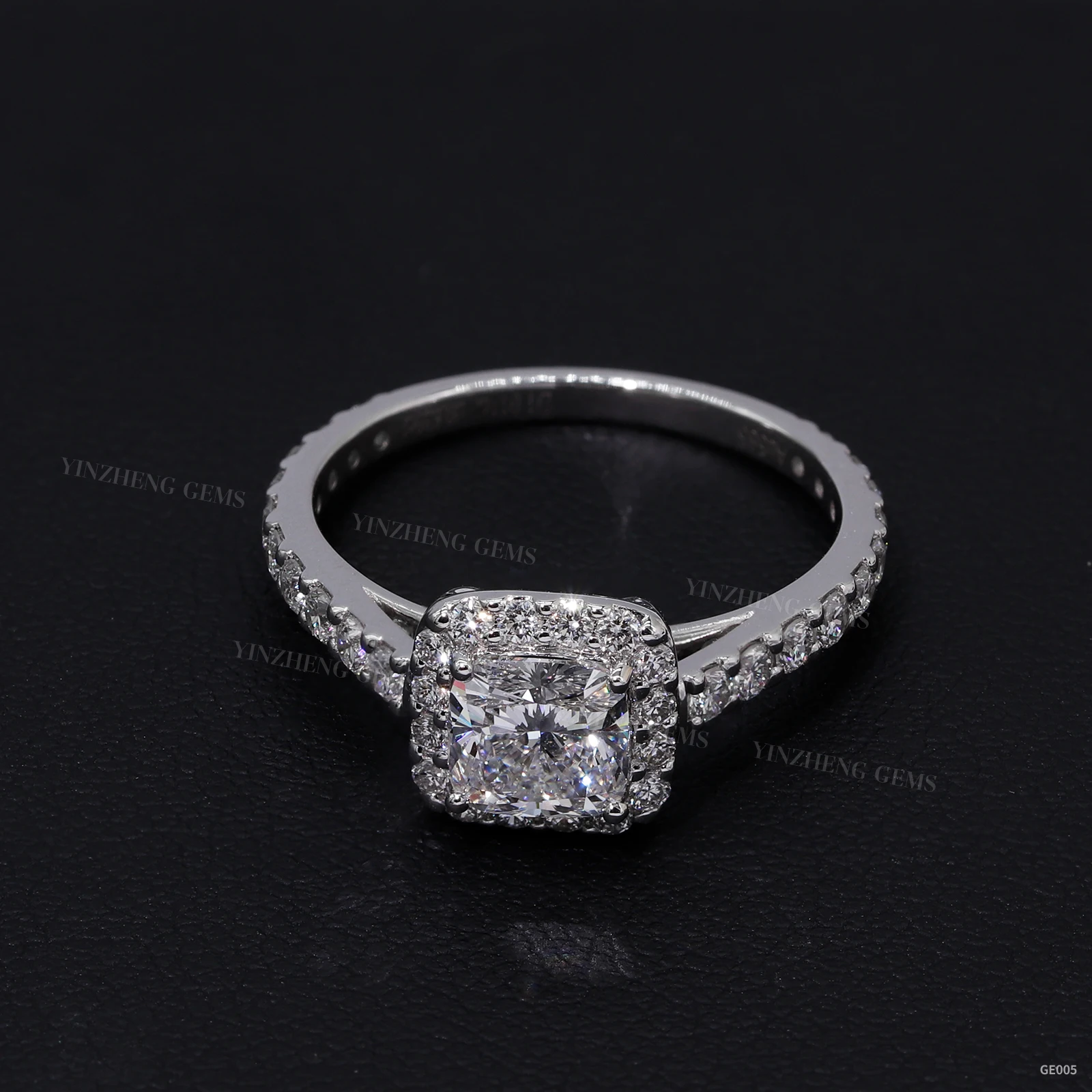 YinZheng lab grown diamond ring Square Cushion cut 1.56ct vvs lab diamond 14k gold lab grown diamond ring