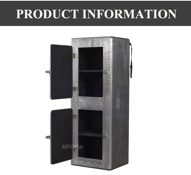 Home solid industrial cabinet furniture aluminum sideboard