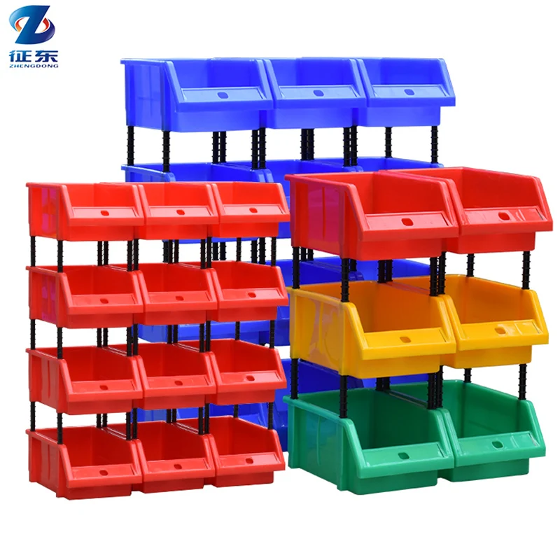 Spare Storage Plastic Bins Warehouse Plastic Storage Bins Stackable Container Box Warehouse Plastic