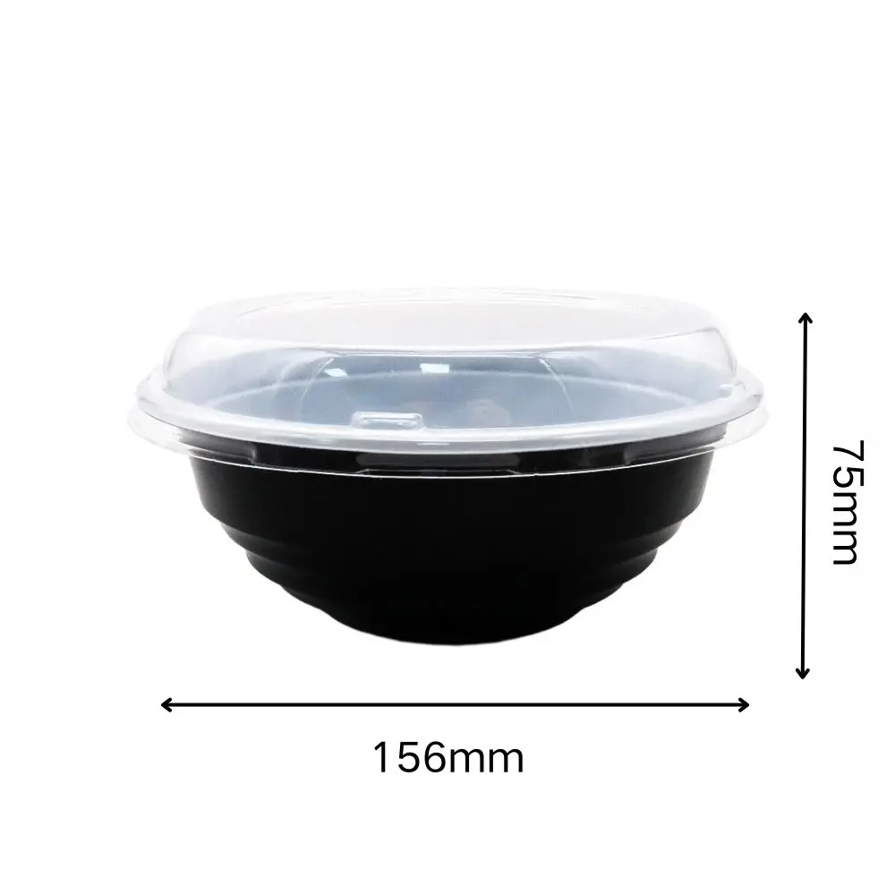 Manufacturer Wholesale 650ML Disposable Food Grade Microwavable Takeaway Food Packaging Salad Bowl
