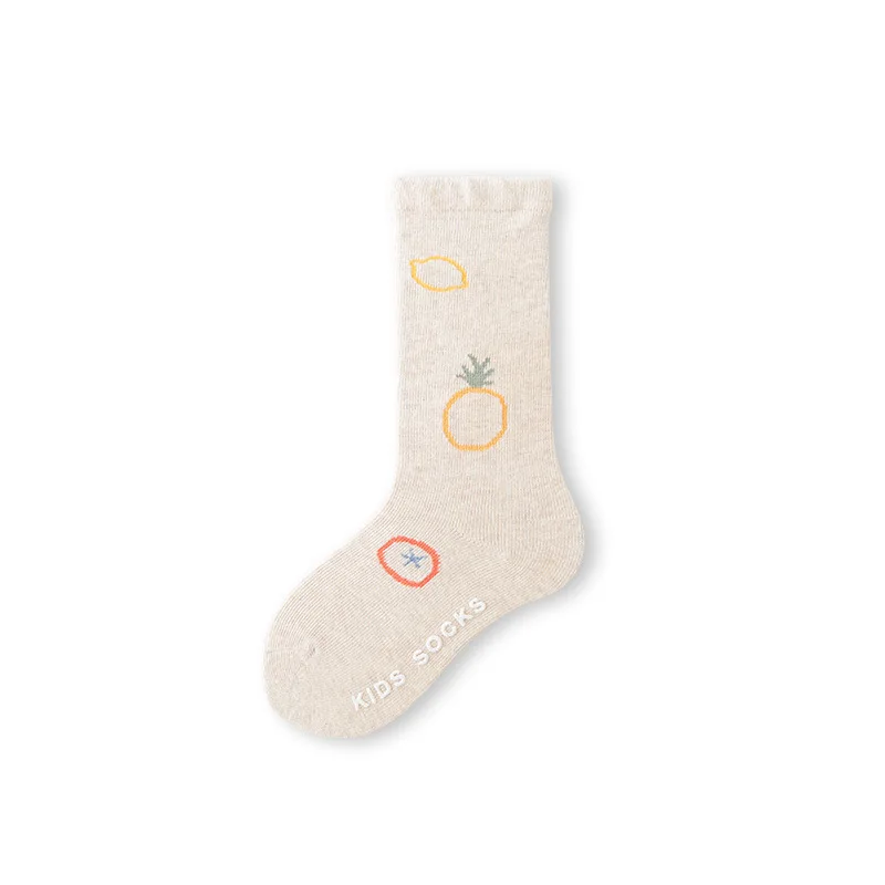 Wholesale spring and autumn Customized adhesive non-slip socks Toddlers Girls Cotton Sock Flower Children Infant Floor Sock