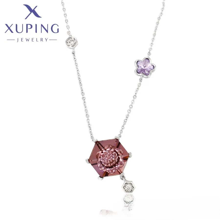 43141 ювелирные изделия XUPING новинка Лидер продаж модное ожерелье с платиновым покрытием Простое Элегантное очаровательное женское повседневное темпераментное