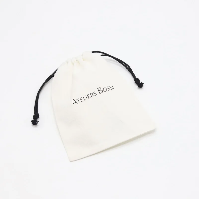 Eco-Friendly Small Cotton Twill Cosmetic Drawstring Bag Soft Flannel Cotton Soap Candle Dust Pouch Jewelry Gift Packaging Bag