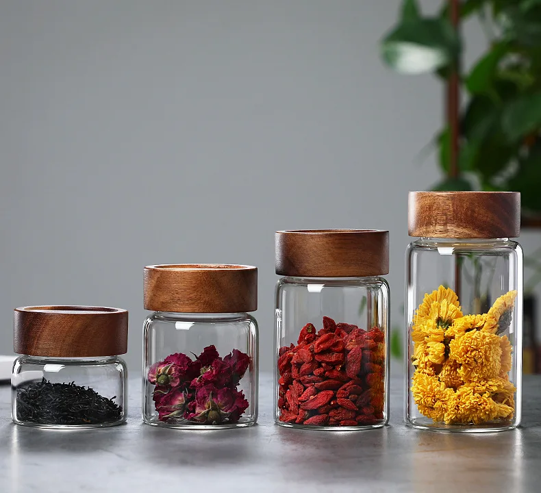 Borosilicate Glass Food Storage Jar Airtight Container Glass Food Honey Cookie Storage Glas Jar with Lids