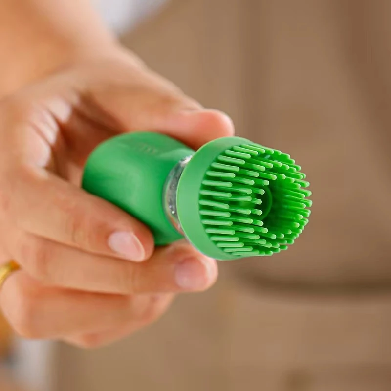 Portable Silicone Olive Oil Dispenser Brush oil Bottle with Brush Grill Oil Brushes Liquid Pastry Kitchen Baking BBQ Tool