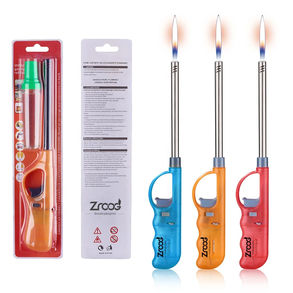 Lovisle Tech Refillable Candle Cooking BBQ Long Nozzle Gas Kitchen Lighter