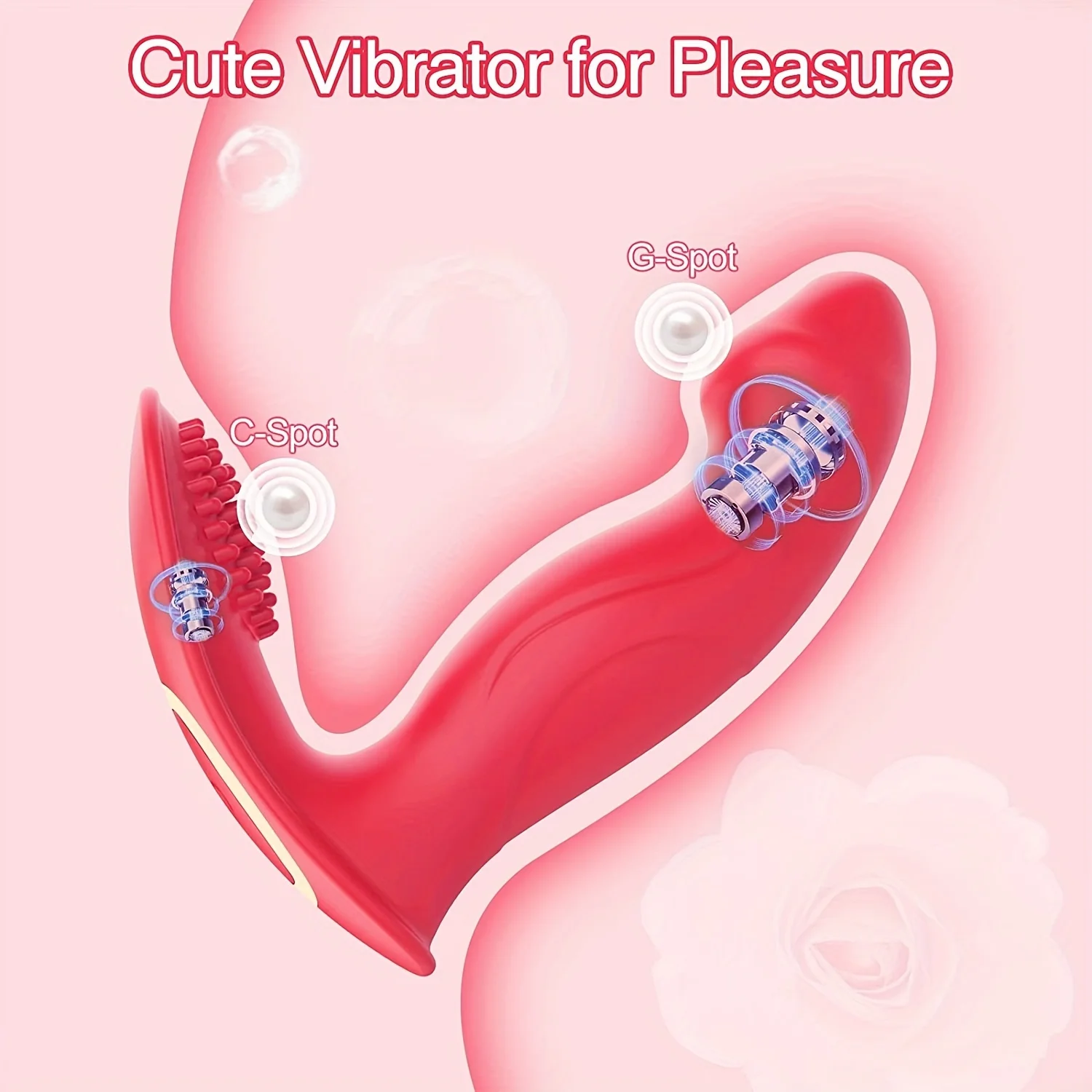 AAV APP Control Wearable Sex Toy Rose Flower Clitoral Stimulation 10 Thrusting Vibrating G Spot Vaginal Vibration for Women