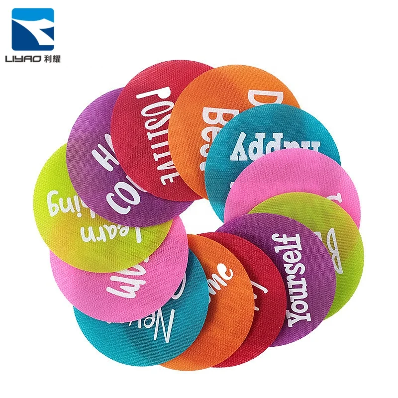 6 inches Hook and loop dots for spots educate classroom sitting spots plastic carpet circle Velcroes dot markers for kids