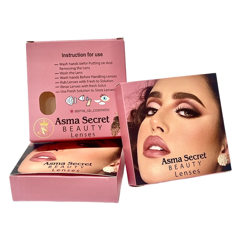 Wholesale Pink Cute Case Kit For Contact Lenses Packaging Box Design With My Logo Multi Color Bulk