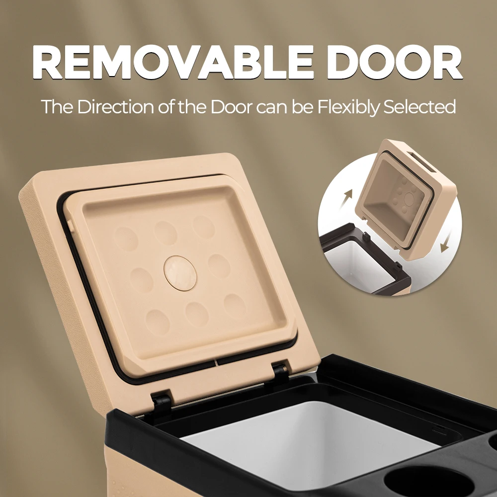 Alpicool KM9 12 Volt Electric Cooler Box Mini Fridge Outdoor Camping Portable Mini Freezer Car Refrigerator with Cup Holders