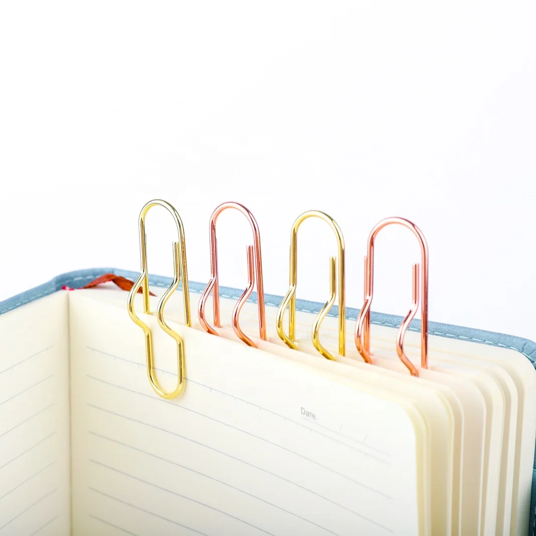 Custom pen paper clip gold color paper clip hold pen factory direct sales
