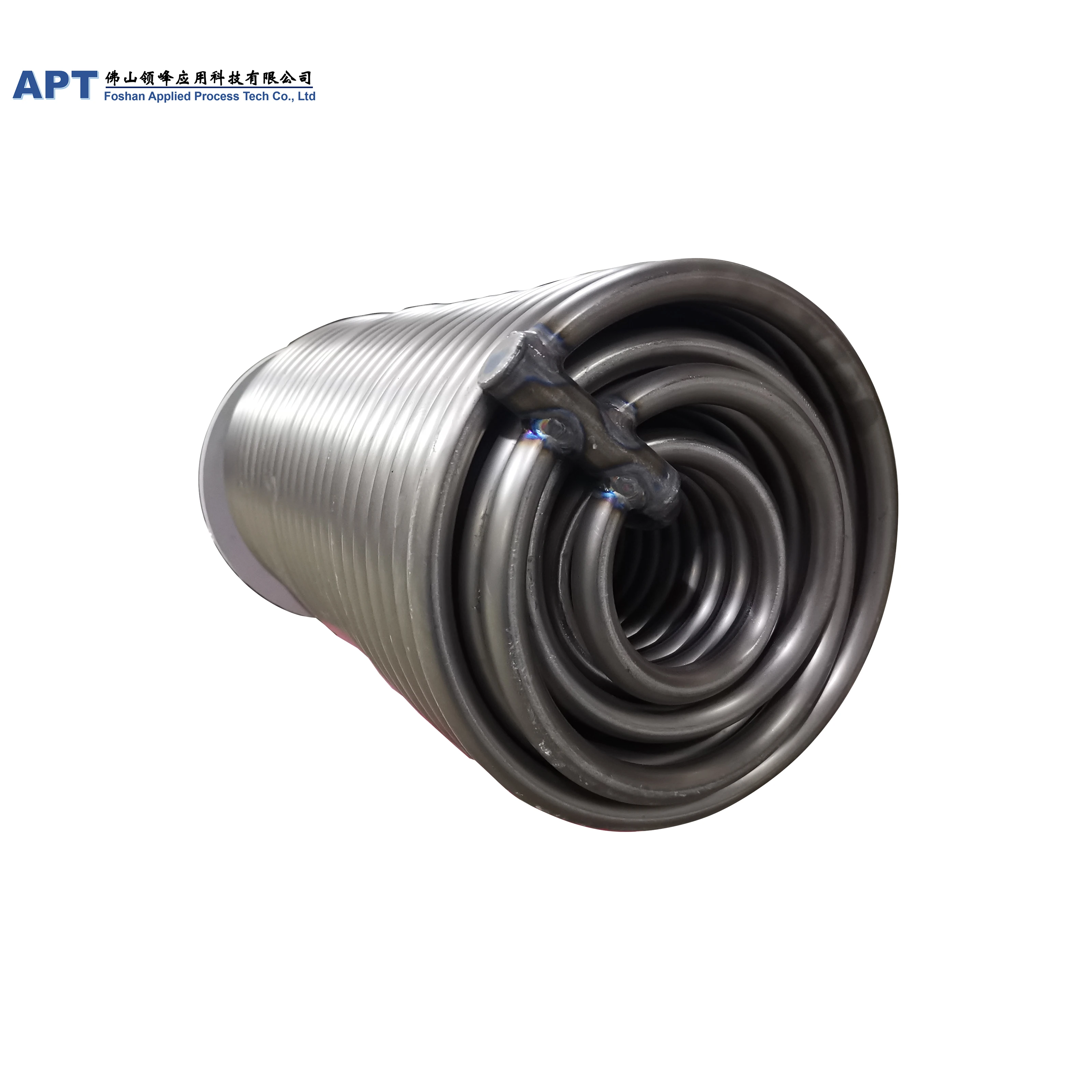 Shell and tube heat exchanger with Ti coil 50HP for aquarium chilling