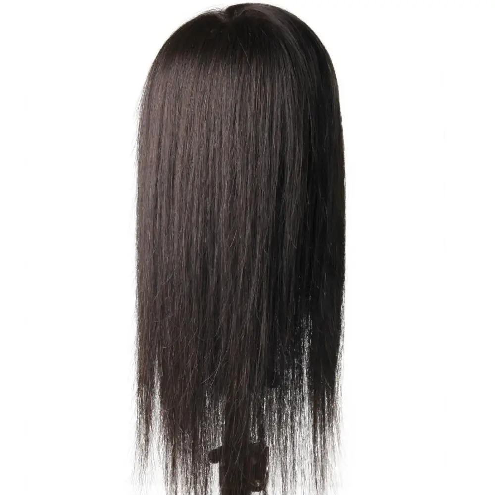 Dummy Training Head Hair Styling Long Hair Mannequin Head Hairdressing for Styling Practice Wig Head Human Hair  28CM