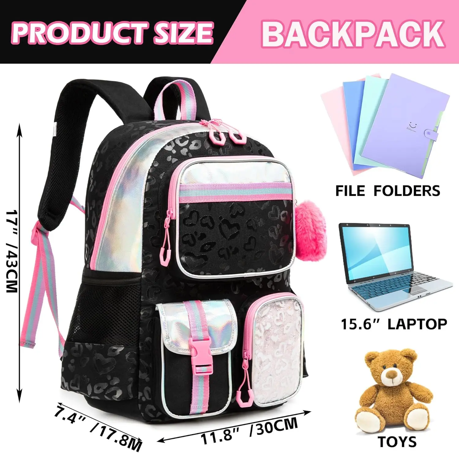 2025 New 3 Piece 3 In 1 School Bag Set Including Lunch Box Pencil Bag School Backpack Bag Set for Girls Kids Teenagers