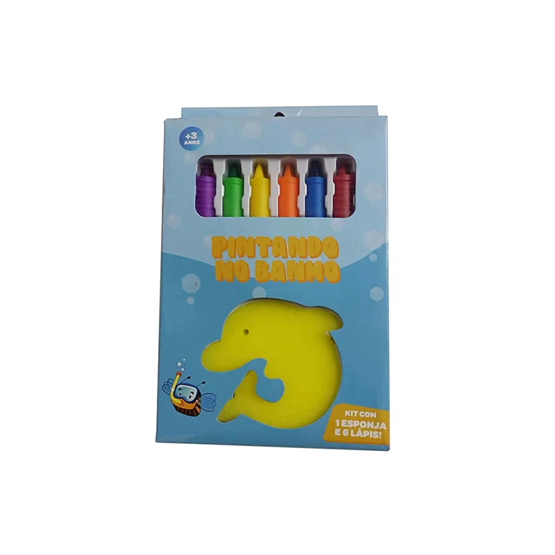 Wholesale Novelty Washable Crayons Non Toxic Multi Color Bath Crayon Safety DIY Wax Crayons for Children