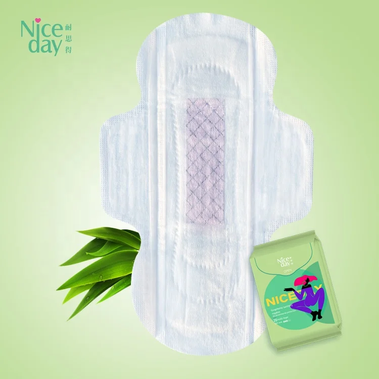 Ultra thin fabulous bamboo sanitary pad remove odor breathable graphene pad