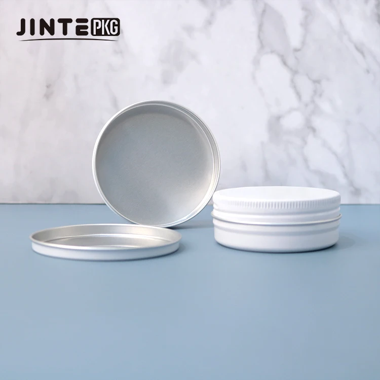 Wholesale 4oz 100ml Empty Aluminum Metal Cake Tins 8OZ 250ML Round White Aluminum Jar for Candles