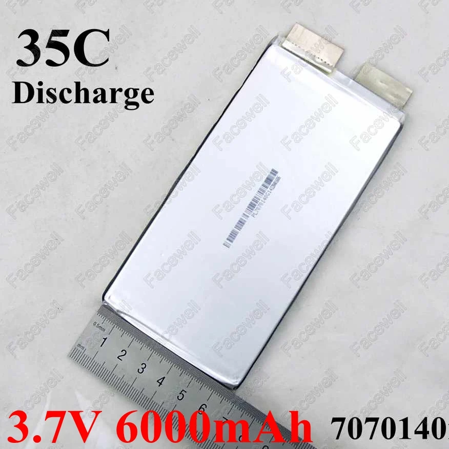 7070140 3.7v 6000mah 35C lipo bateria 3.7v 30c 6ah battery For 11.1v 3s diy RC toys lipo 3s 5200mah 6s lipo plane aircraft