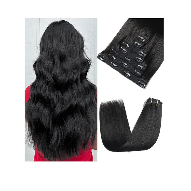 Густые человеческие волосы extensiones натуральные клипсы 100% невидимые Реми-клипсы для наращивания волос