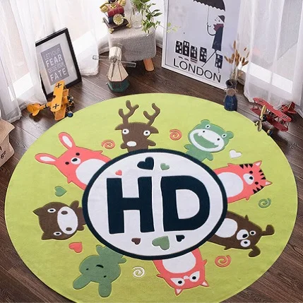 Роскошные Мультяшные коврики для детской комнаты, чистый Новозеландский шерстяной ковер ручной работы на заказ для детской комнаты