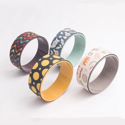 2023 Hot Sale Eco Friendly Non Slip Fitness Bcak Pain Fitness Foam Yoga Roller Custom PU Yoga Wheel