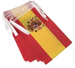 Wholesale Double Side Printing Spain bunting String Flags for World