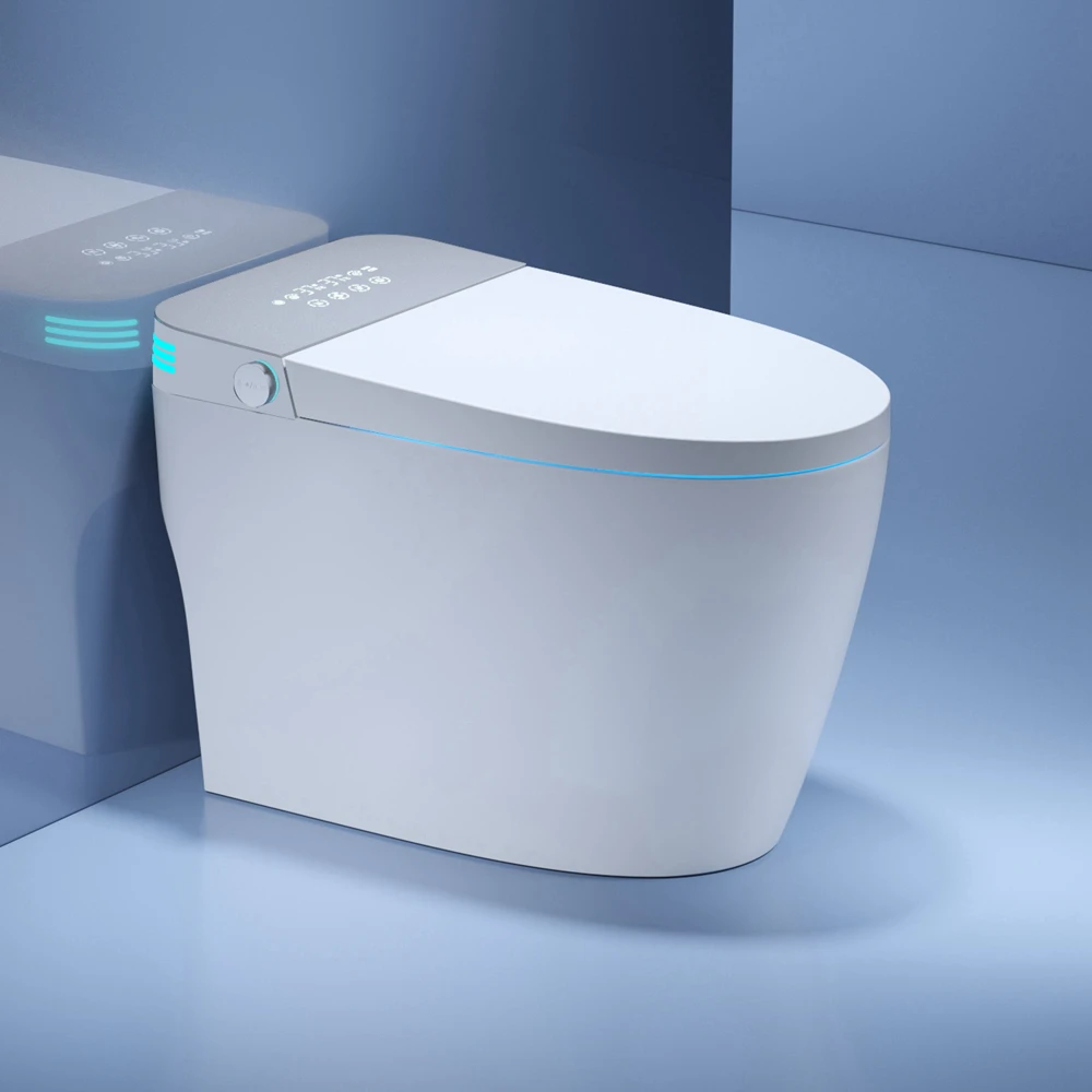 luxury style sanitary ware ceramic auto sensor one piece smart toilet intelligent toilet
