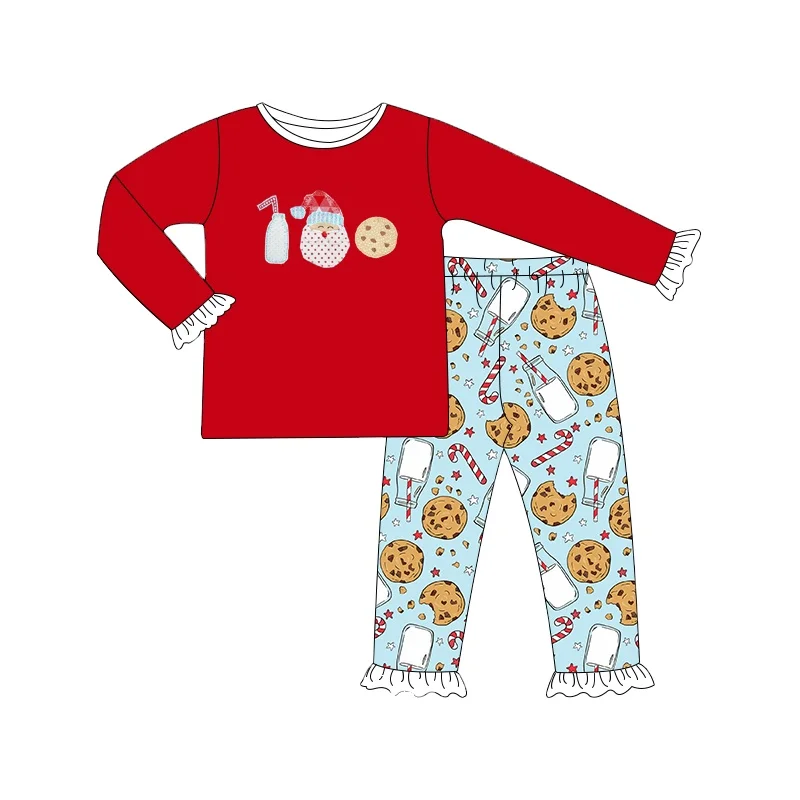 custom high quality  children smocked clothing Christmas tree embroidery boys girl clothing with knit cotton fabric